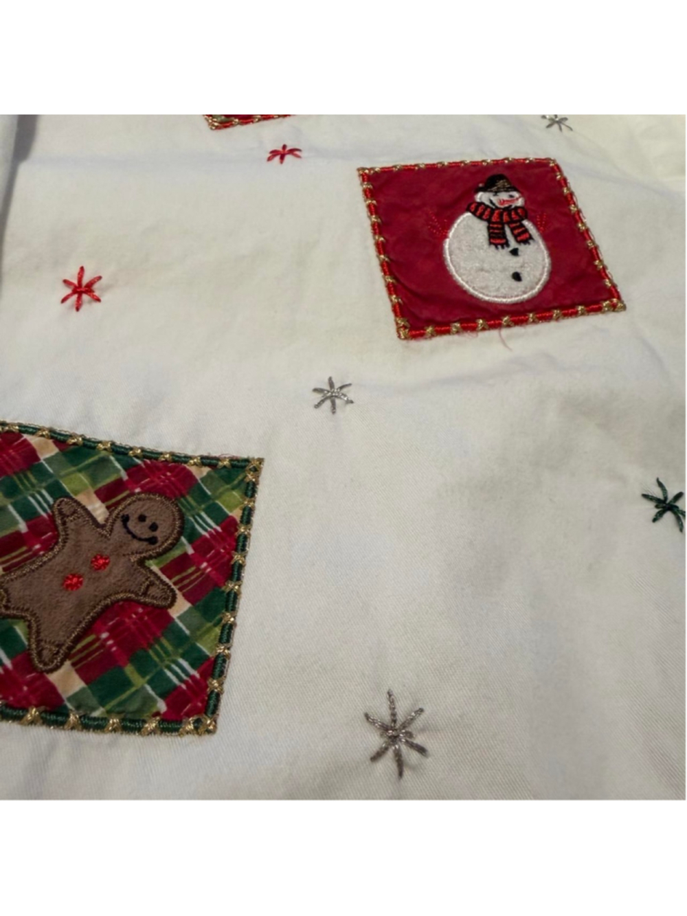 Retro Christmas patchwork button down - Picture 2 of 5